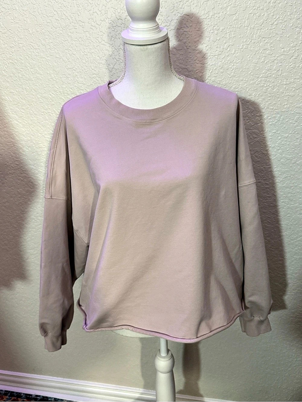 lululemon All Yours Crew Pink Sweatshirt Size 12